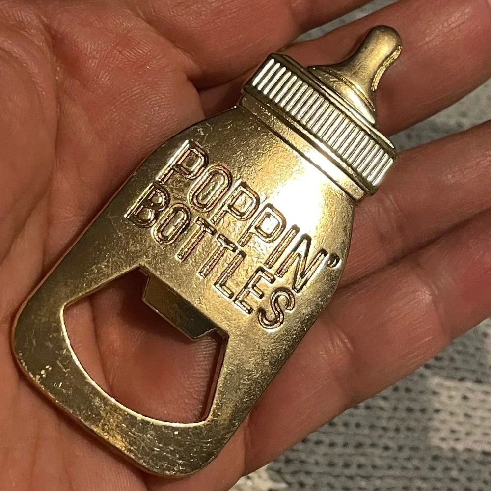 Baby Bottle gold beer Openers for Baby Shower Favors keepsakes recuerdos new
